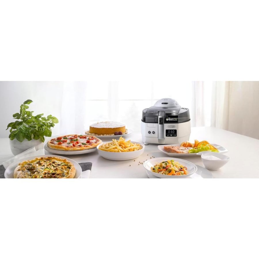 قلاية بدون زيت ديلونجي MultiFry Extra سعة 1.7 كغ 1400 واط - أبيض - DLFH1373/2