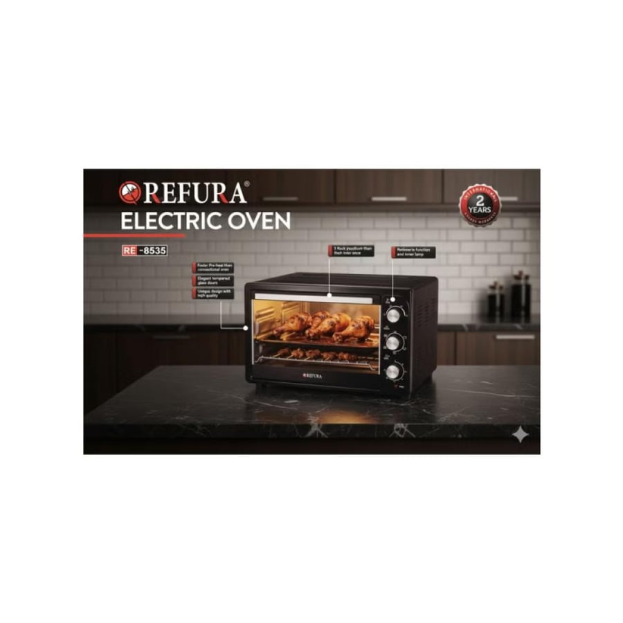 Refura Electric Oven - 35L - 1500W - 6 Heating Levels - MO-RE8535