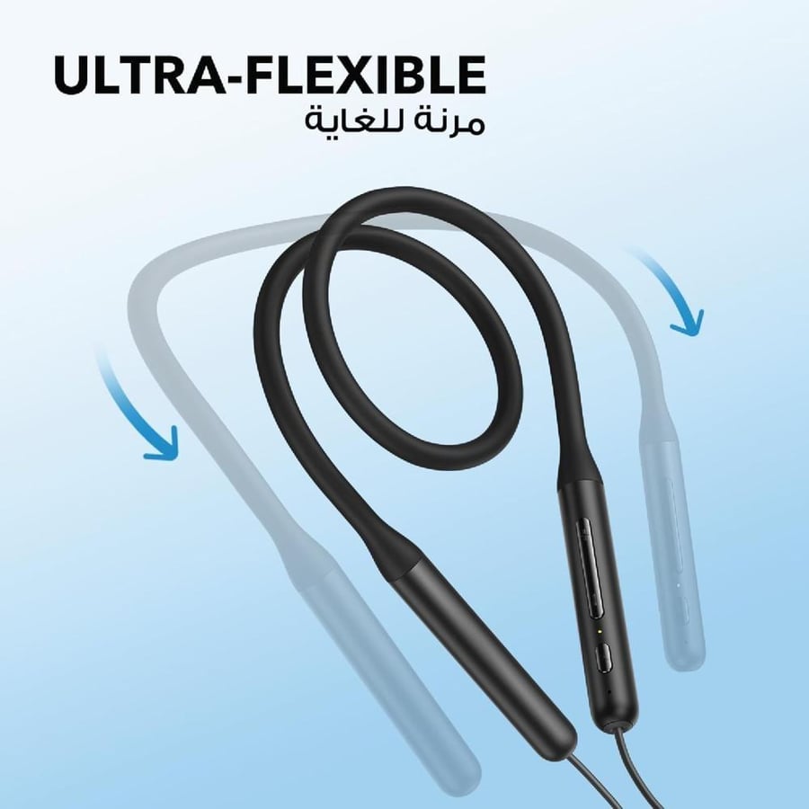 أنكر Soundcore Life U2i سماعات رأس لاسلكية حول الرقبة مع منفذ USB-C -أسود