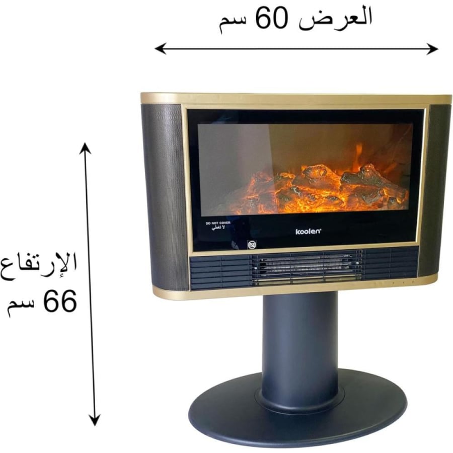 كولين دفاية كهربائية بشاشة LED مع ستاند - 1800 واط - أسود - 807102012