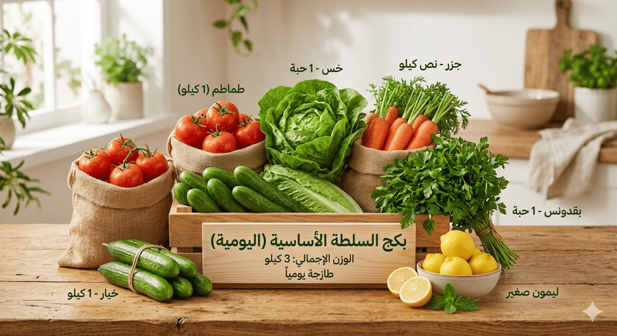 بكج السلطة الأساسية - حلقة الخضار