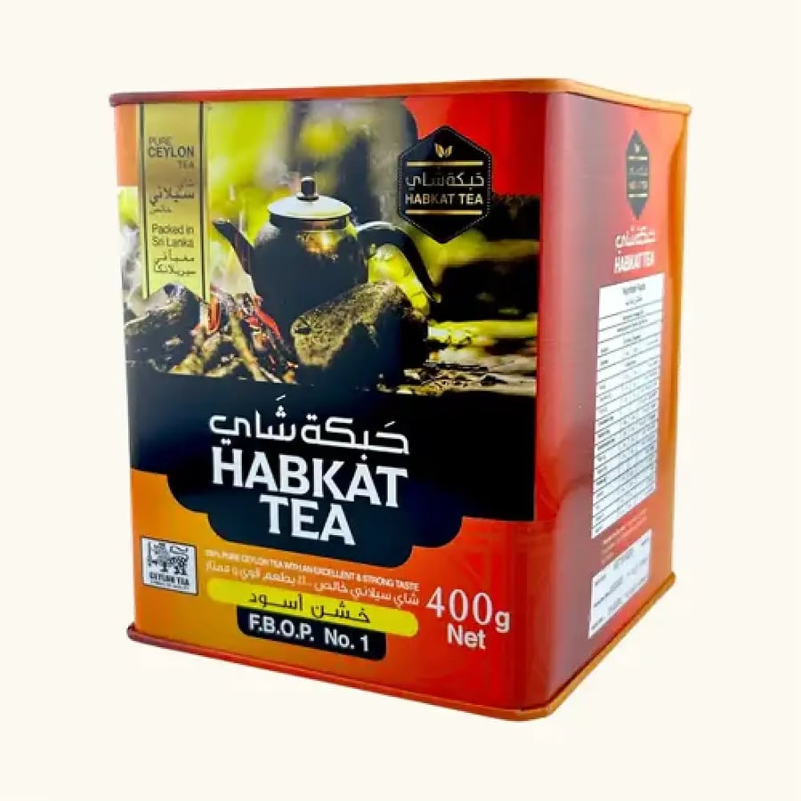 شاي حبكة سيلاني خشن FBOP1 علبة حديد 400 جم