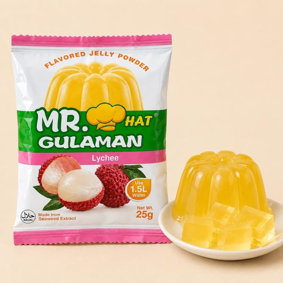 بودرة جيلي مستر هات ليتشي 25 جم Mr. Hat Gulaman Lychee