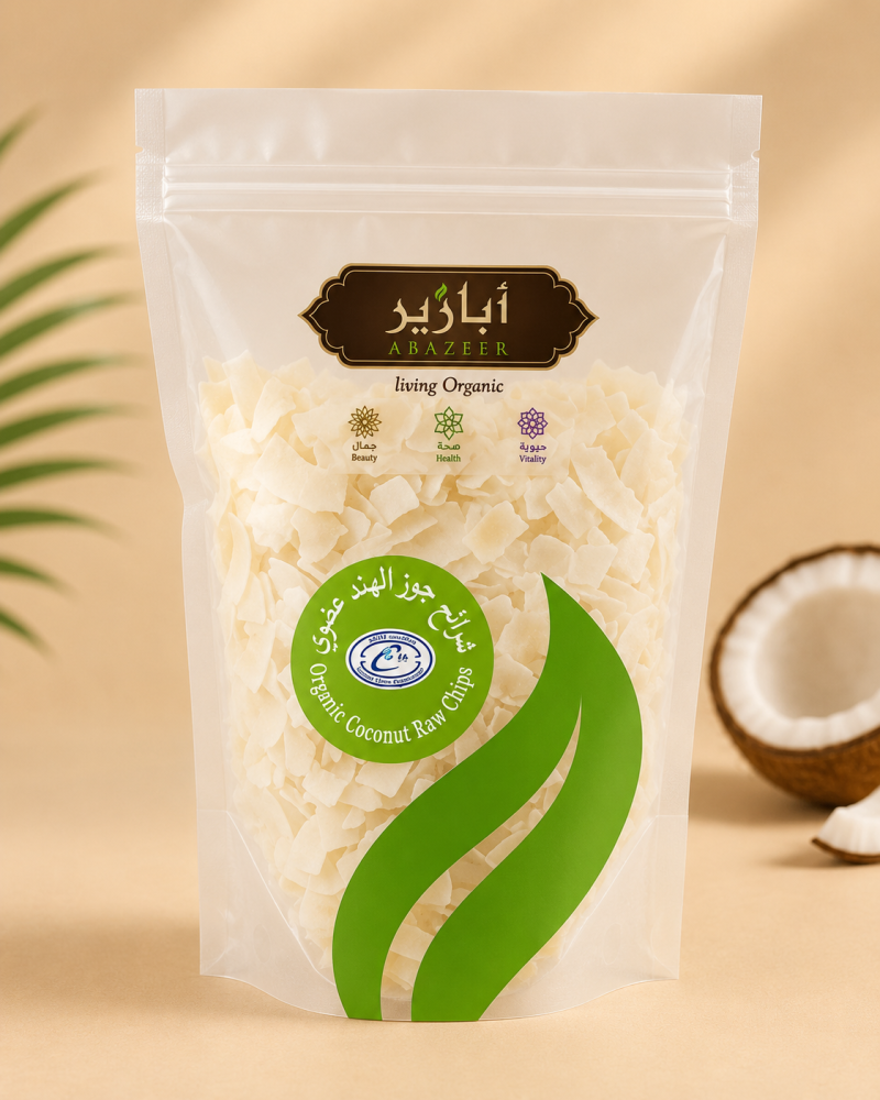 شرائح جوز الهند العضوية أبازير 250 جرام