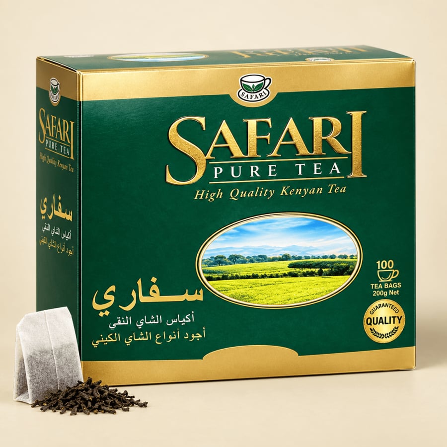 شاي سفاري الأسود الكيني 100 ظرف