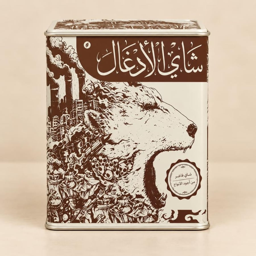 شاي الأدغال الأسود علبة حديد 250 جم