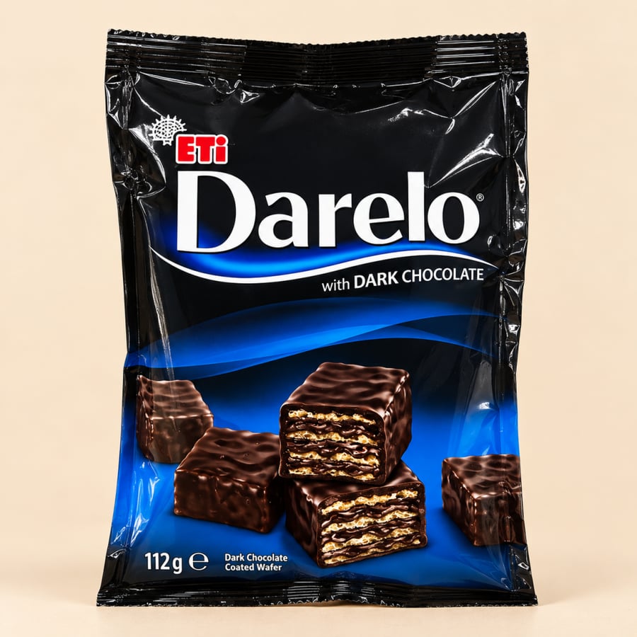 ويفر Darelo بالشوكولاتة الداكنة ETi وزن 112 جرام
