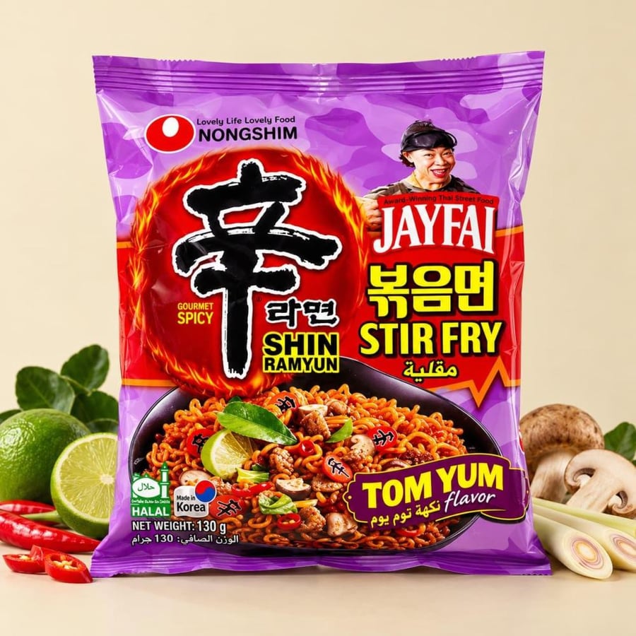 رامن توم يوم مقلي نونجشيم شين 130 جرام Nongshim Shin Ramyun Stir Fry