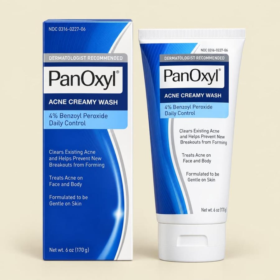 غسول PanOxyl الكريمي 4 بالمئه لحب الشباب 170 جرام
