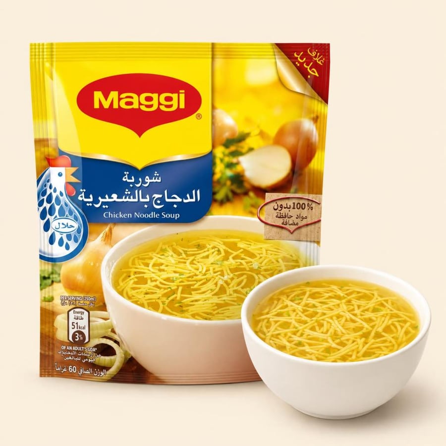 شوربة ماجي الدجاج بالشعيرية 50 جم Maggi Chicken Noodle Soup