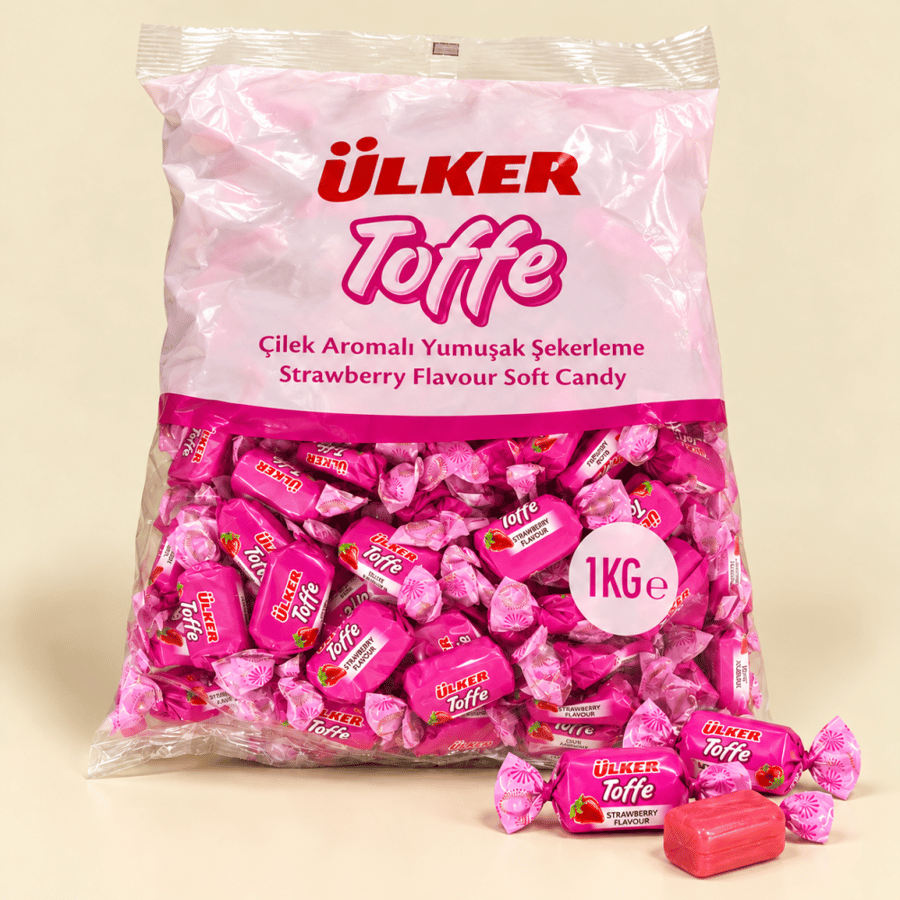حلوى توفي ÜLKER Toffe بنكهة الفراولة 1 كيلو