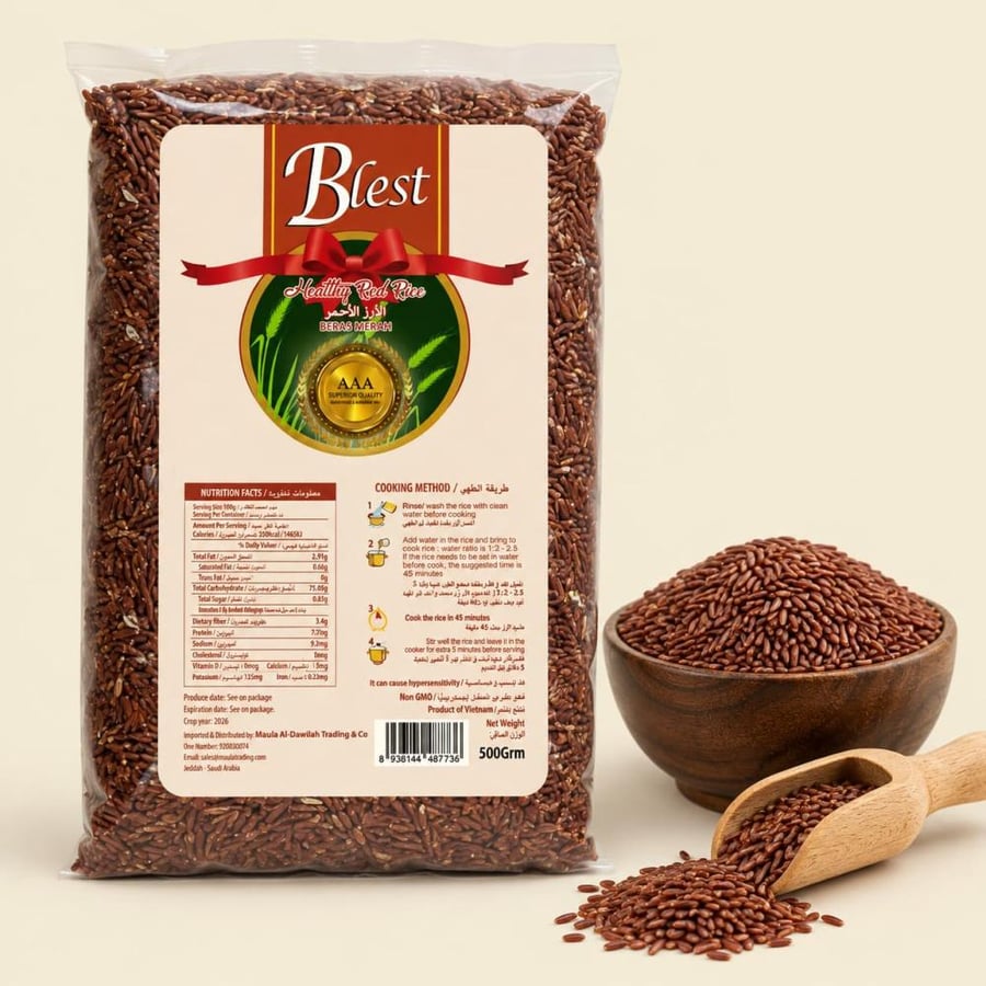 أرز أحمر بليست 500 جم  Blest Red Rice