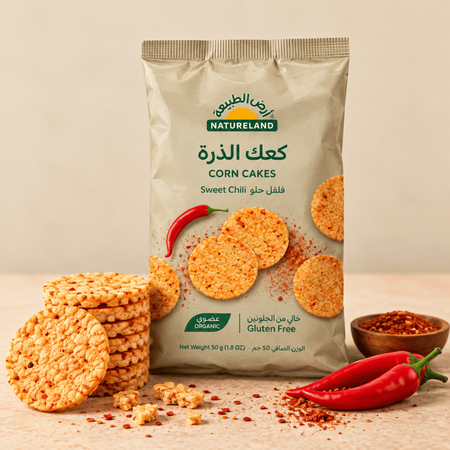 كعك الذرة أرض الطبيعة بالفلفل الحلو 50 جرام