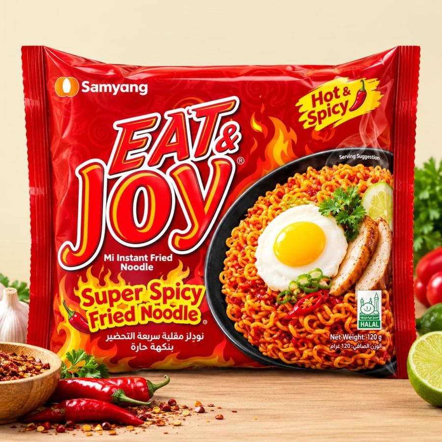 نودلز مقلية سوبر سبايسي ايت اند جوي 70 جرام Eat اند Joy Super Spicy F