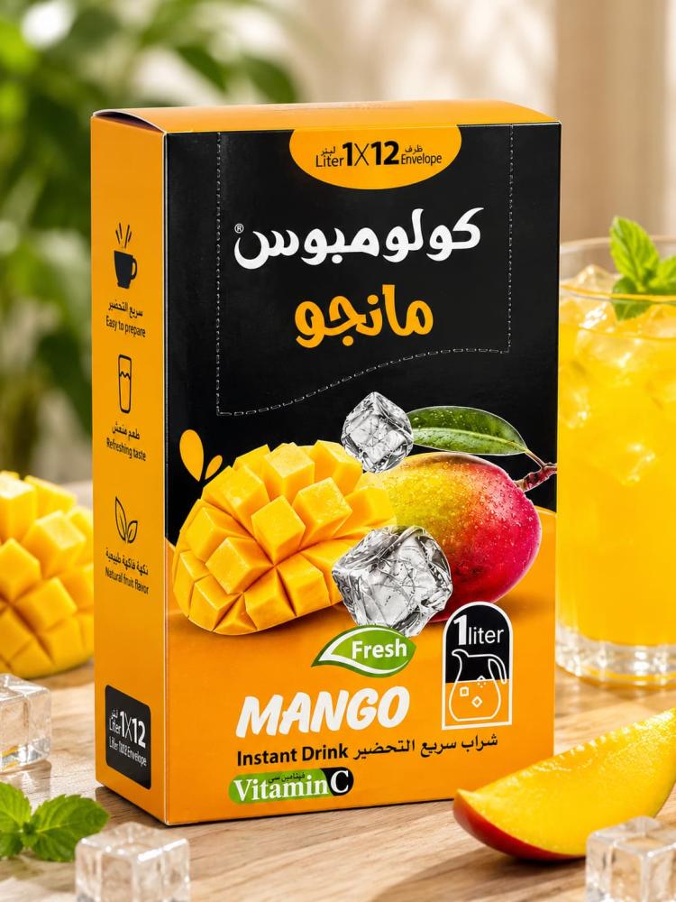 عصير مانجو بودرة كولومبوس 12 ظرف