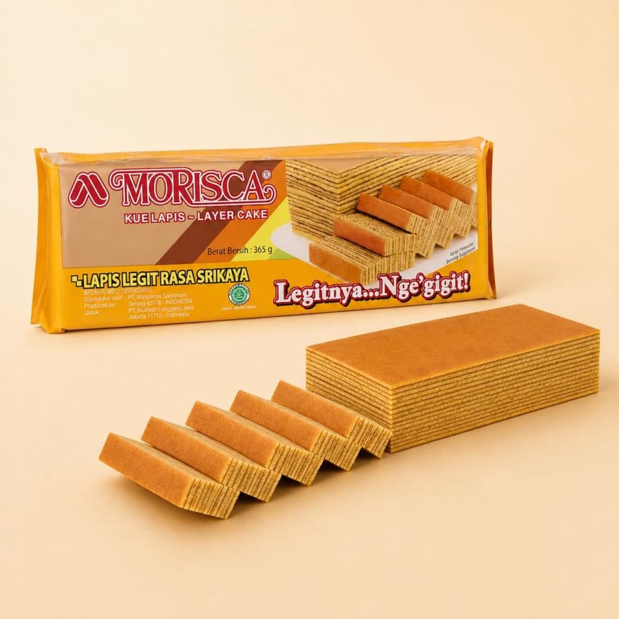 كيك موريسكا لابيس ليجيت سريكايا 365 جم Morisca Lapis Legit Srikaya
