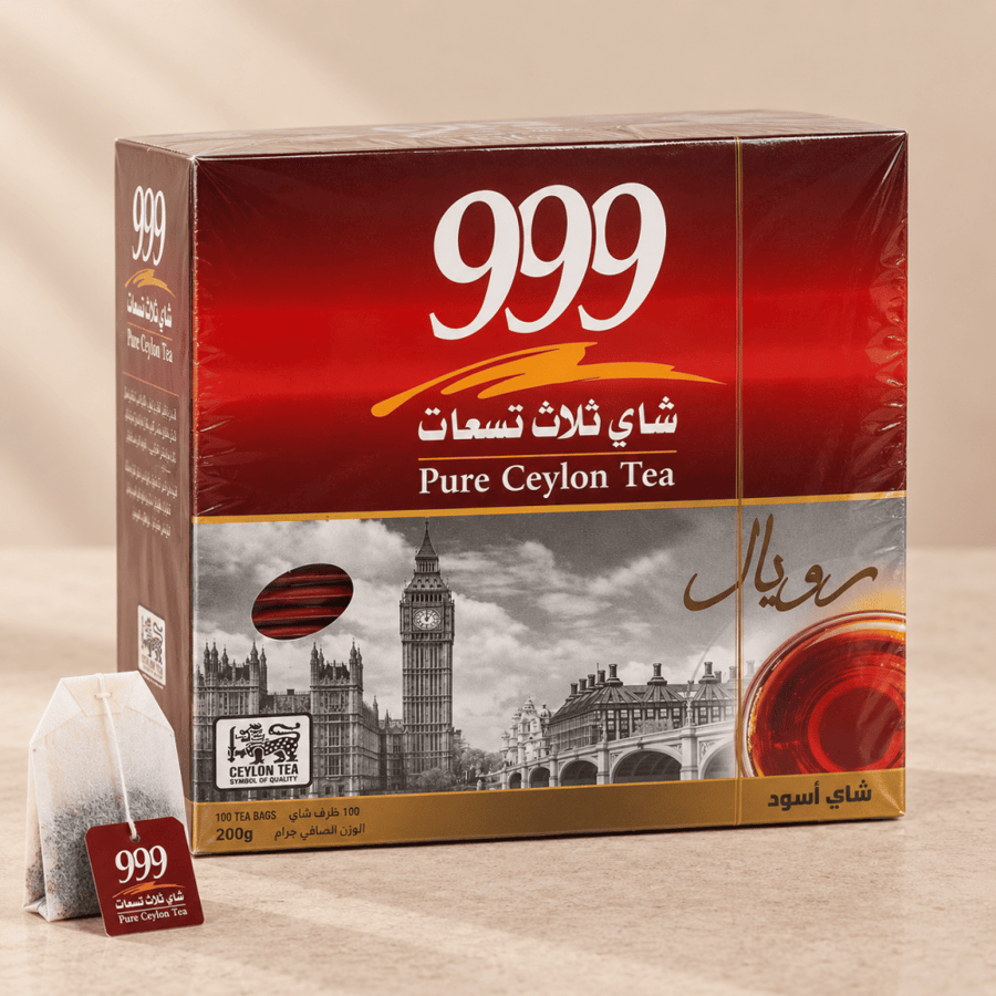 شاي 999 رويال سيلاني أسود 100 ظرف