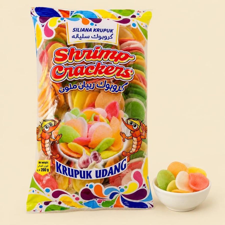 كروبوك سيليانا روبيان وثوم ملون 200 جم Shrimp Crackers