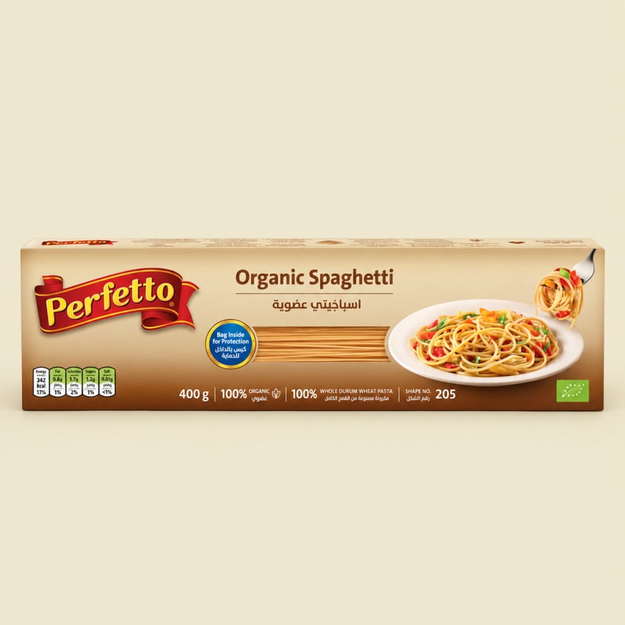 سباغيتي بيرفيتو عضوية 400 جم Perfetto Organic Spaghetti