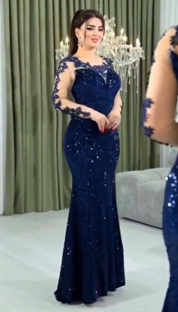 فستان سهرة ثلاثة ألوان