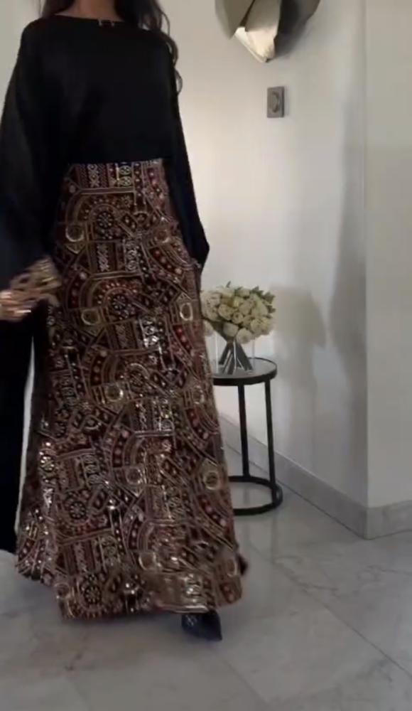 جلابية مناسبات لونين
