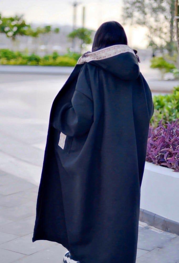 فروة شتوية جوخ اسود