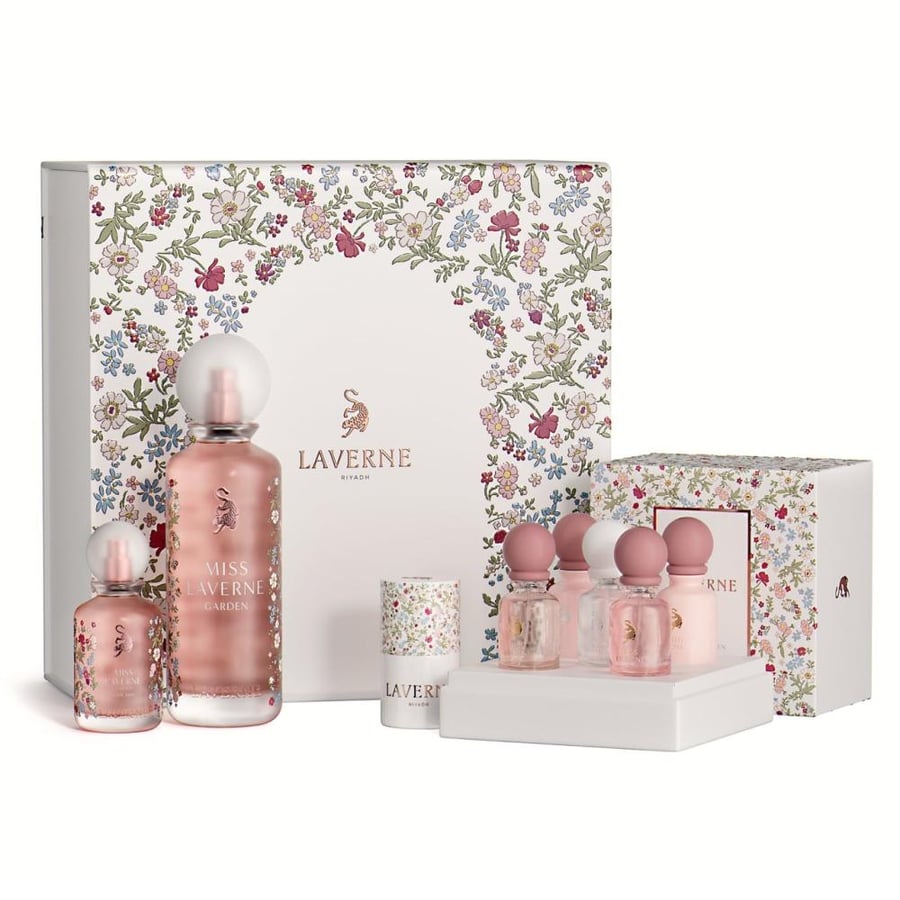 مجموعة مس لافيرن قاردن مع عطر الشعر والوشاح والعطور الصغيرة