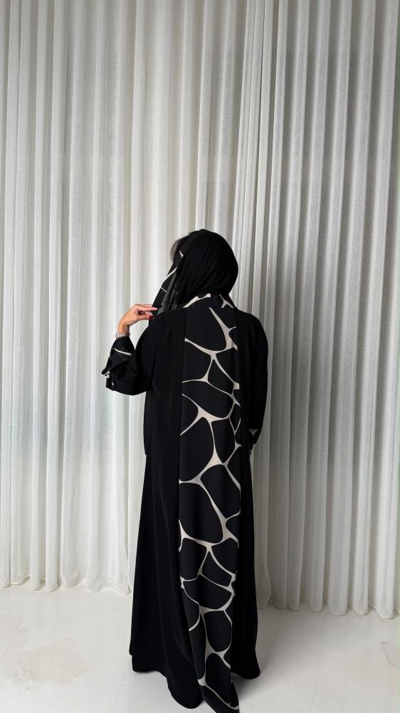 عباية صيفية كريب مع الشيفون