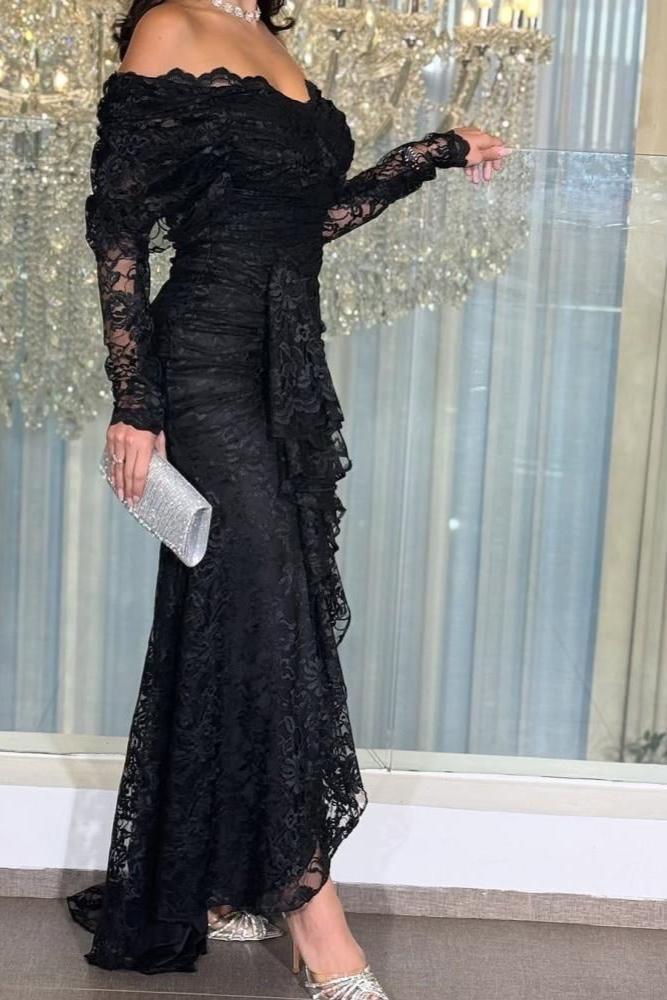 lace evening dress
