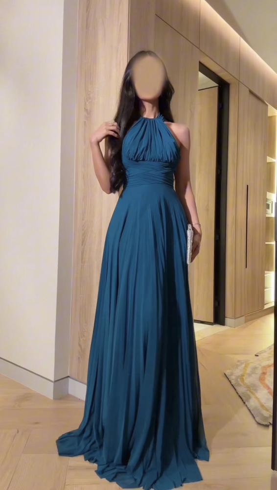 halter full skirt evening dress
