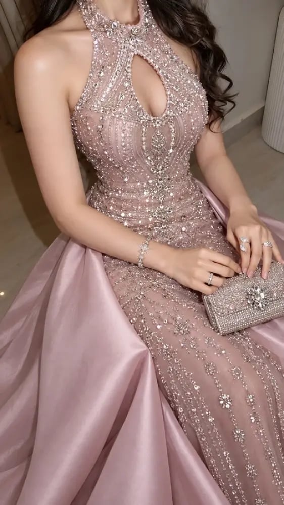 فستان سهرة بتطريز – ألق السهرة