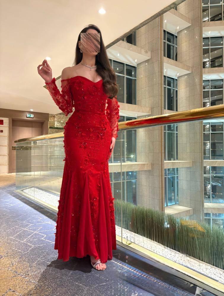 off shoulder mermaid evening dress