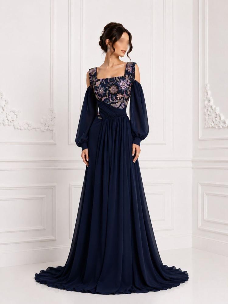 floral evening dress