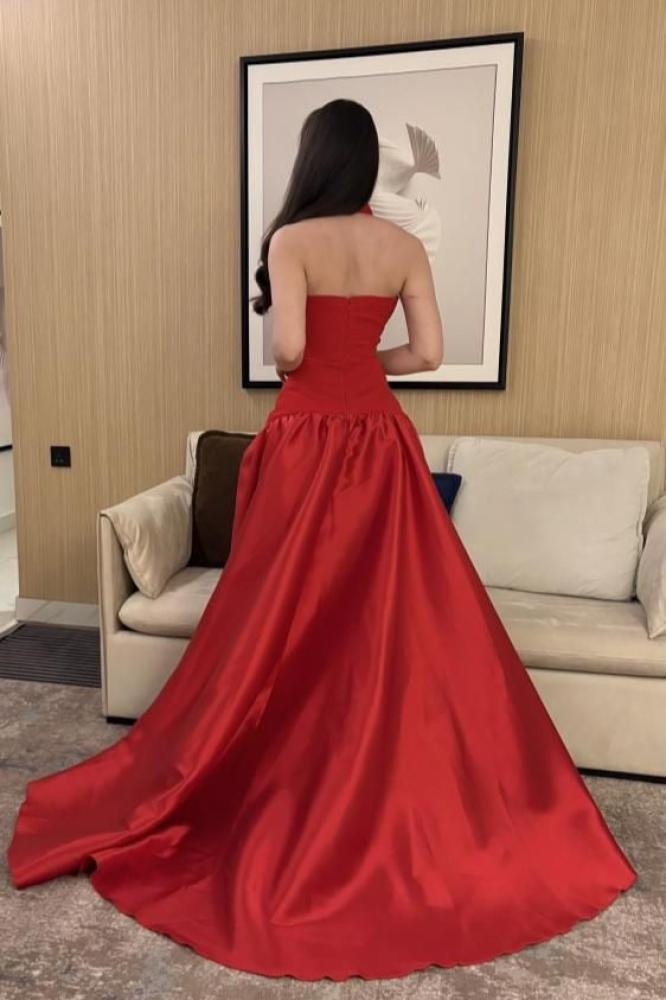 strapless full skirt evening dress