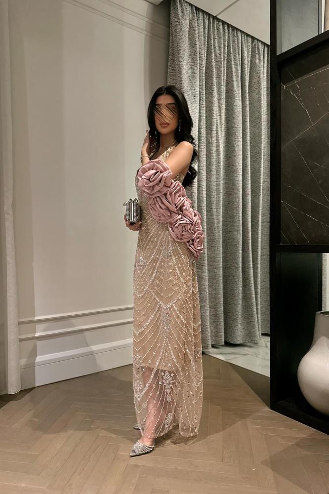 floral evening dress
