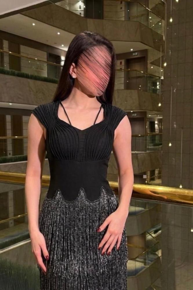 fringe evening dress