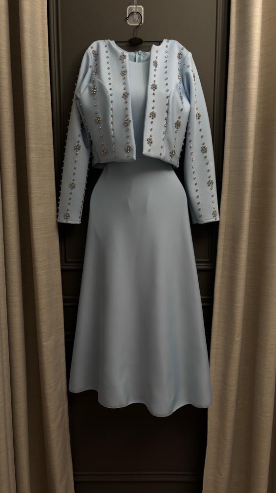 crystal evening dress