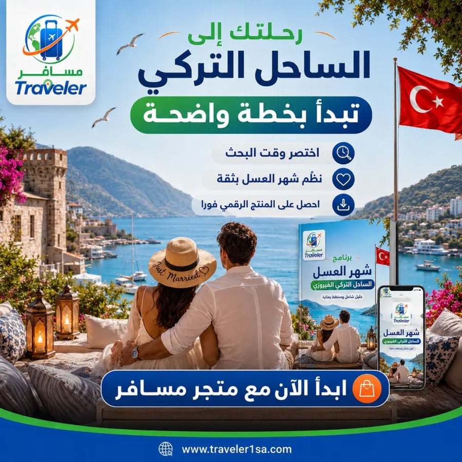 برنامج شهر العسل 9 أيام على الساحل التركي الفيروزي