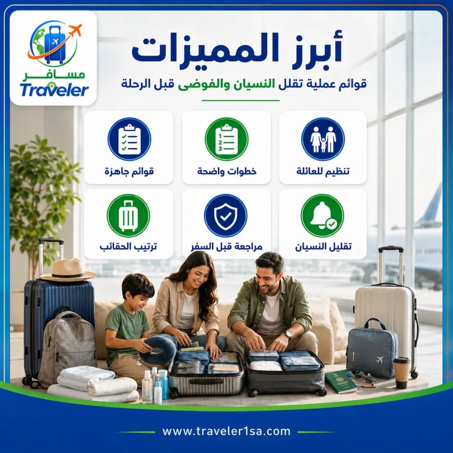 دليل تجهيزات السفر للعائلة السعودية