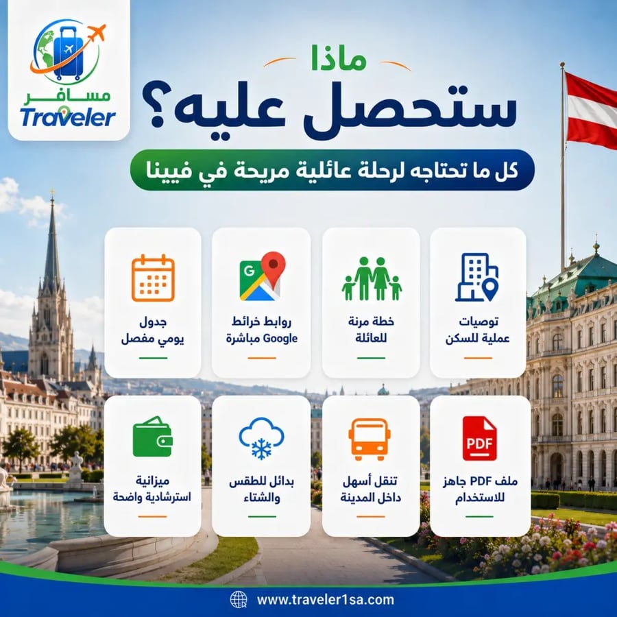 جدول سياحي 4 أيام في فيينا للسعوديين