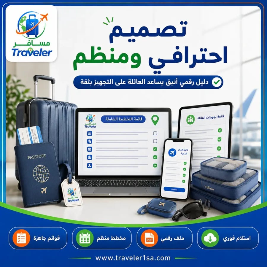 دليل تجهيزات السفر للعائلة السعودية