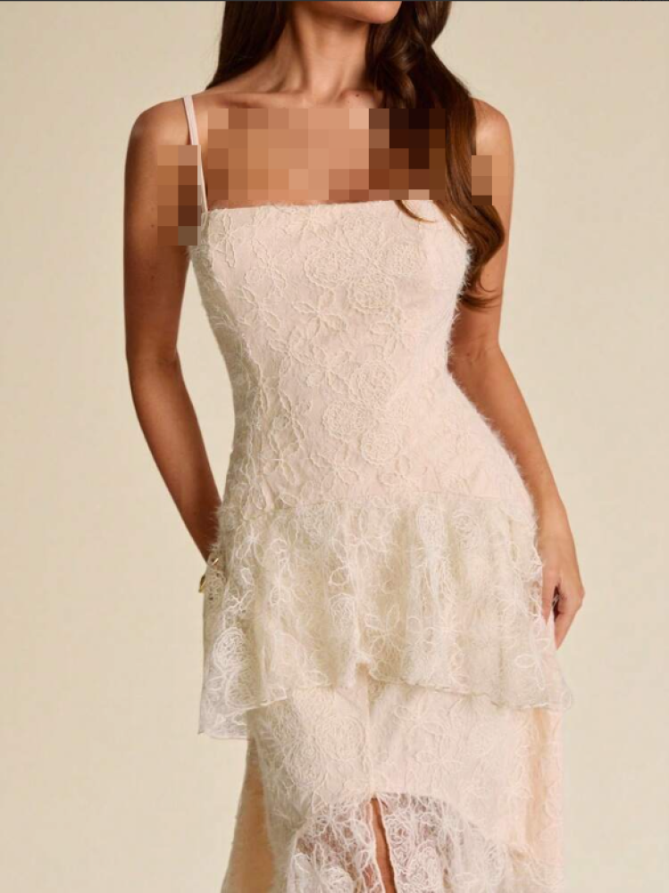 SHEIN BAE فستان صيفي/ربيعي بلون مشمشي سادة بنسيج جاكار محبب بحمالات رفيعة ضيق بقصة نحيفة وطول إضافي أنيق بتصميم تنورة مظلية، فستان طويل دانتيل، ملابس ضيوف الزفاف، فستان الغداء، فستان اجتماعي أنيق، فستان صيفي، فستان طويل للمواعيد، فستان طويل لحفلة عيد المي