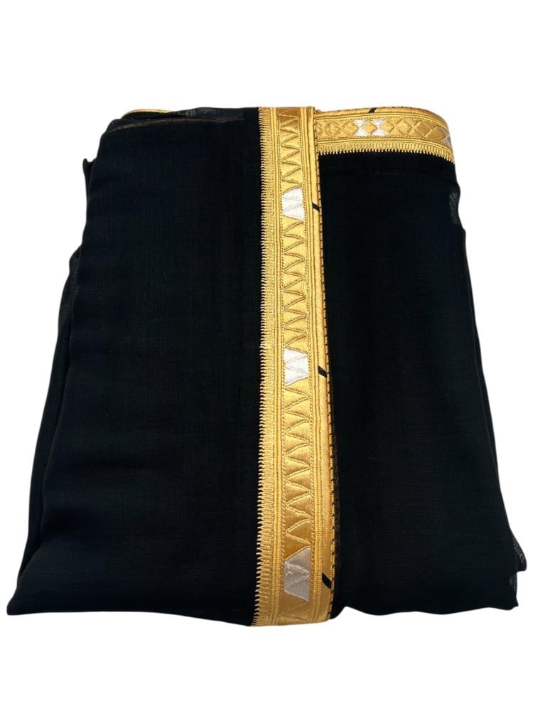 بشت ملكي غاط أسود مقطع قيطان تايقر