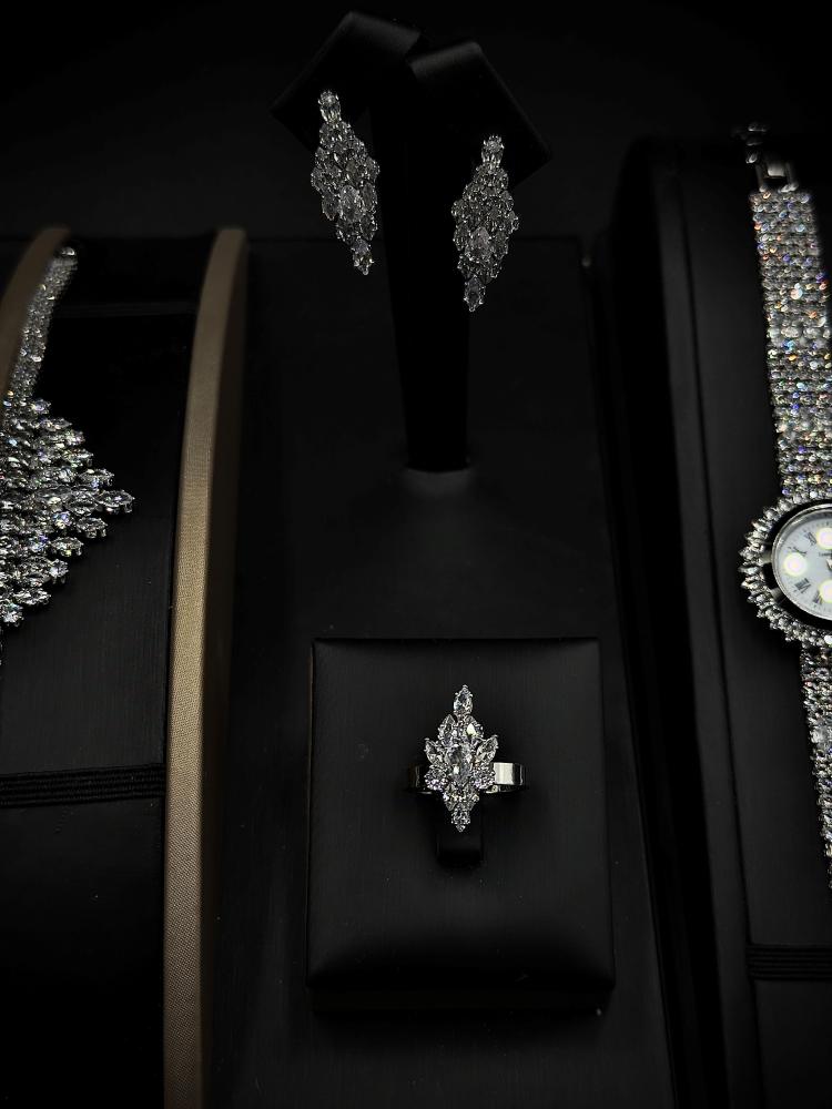 Royal accessory set studded with zircon