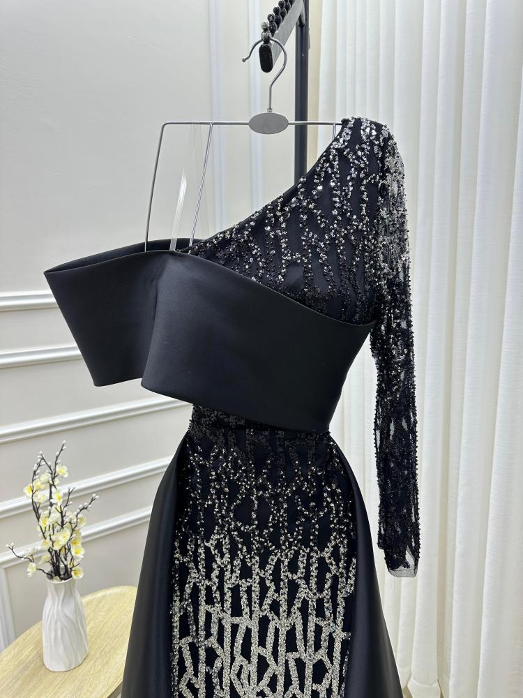 Elegant black evening dress