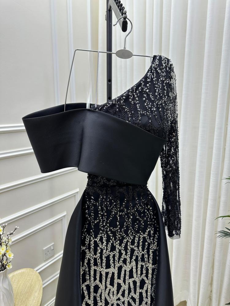 Elegant black evening dress