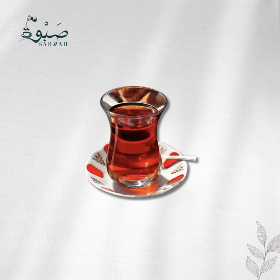فنجان الشاي و الصحن التركي الشهير
