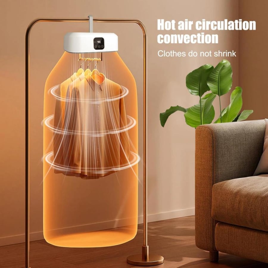 Foldable clothes dryer with remote control
