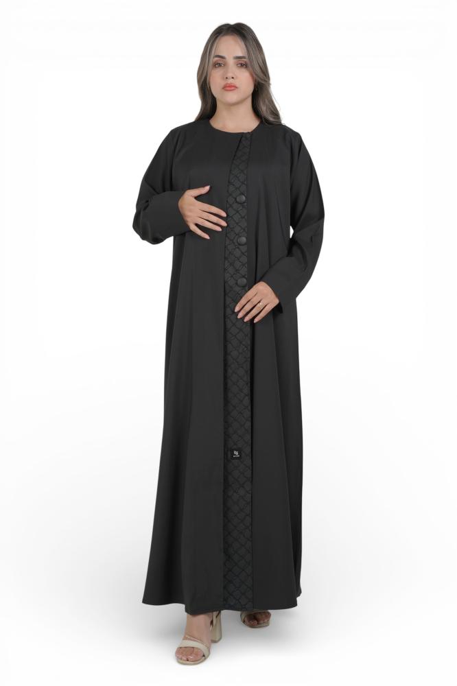 عباية كريب مع جاكار أمامي 1265901