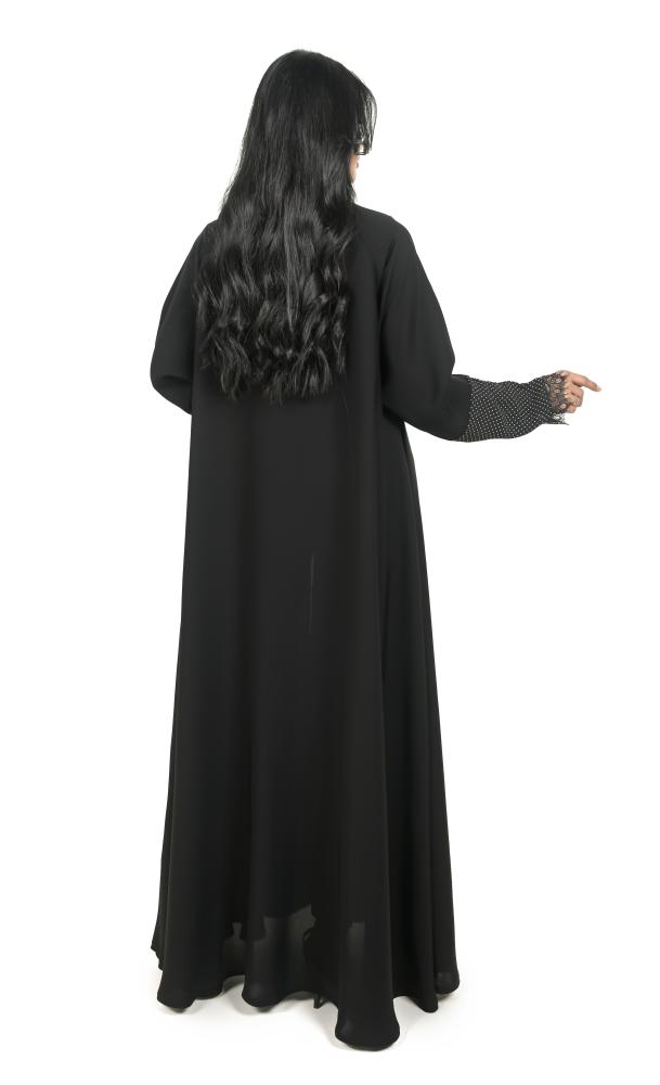 عباية لف بأكمام منقطة مزينة بالدانتيل 1378201